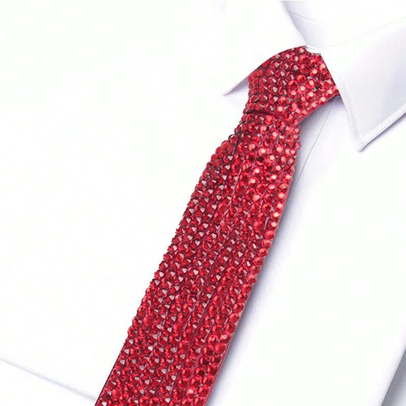 Sparkling Rhinestone Diamond-Style Creative Necktie