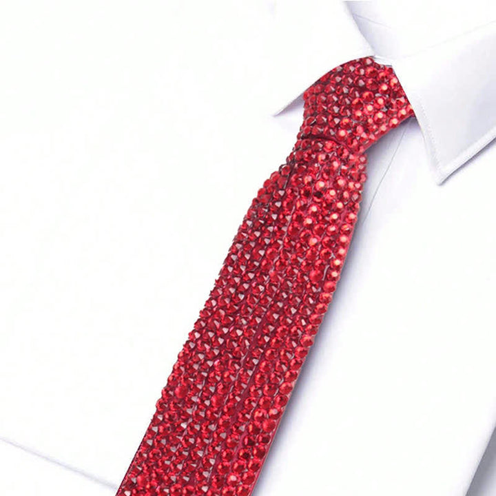 Sparkling Rhinestone Diamond-Style Creative Necktie