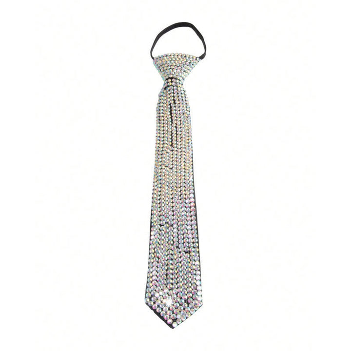 Sparkling Rhinestone Diamond-Style Creative Necktie - Colorful - image 7