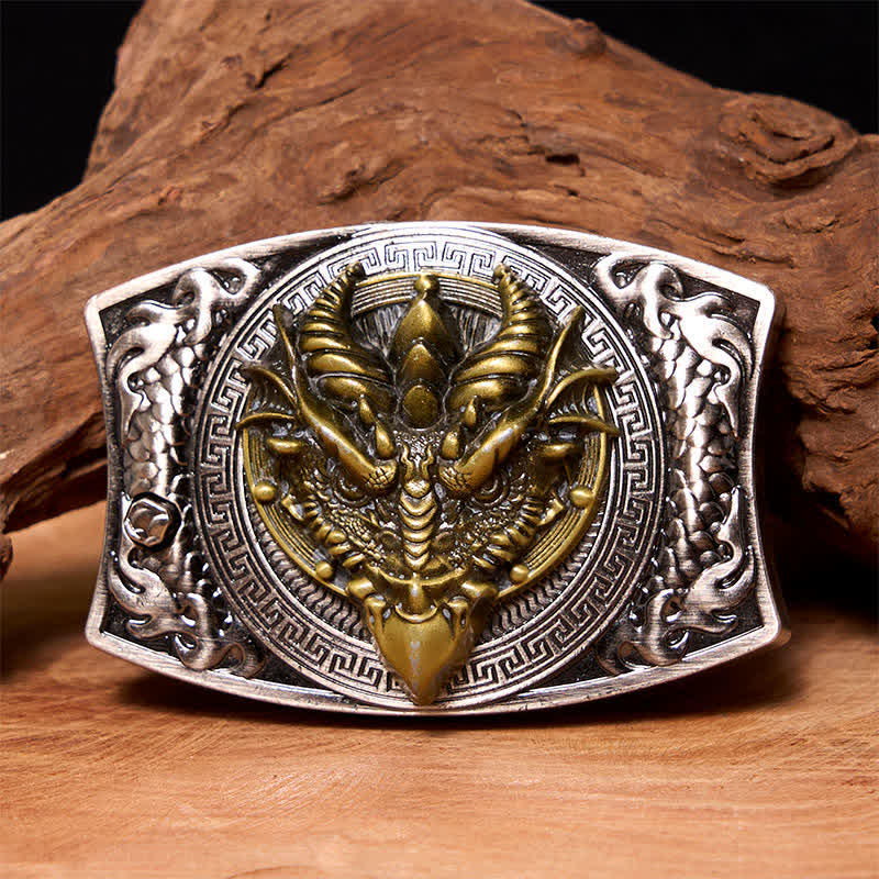 Men's DIY Sharp-billed Dragon Hidden Folding Knife Leather Belt - Sharp-billed Dragon - Without Belt - Not Included Belt - image 0