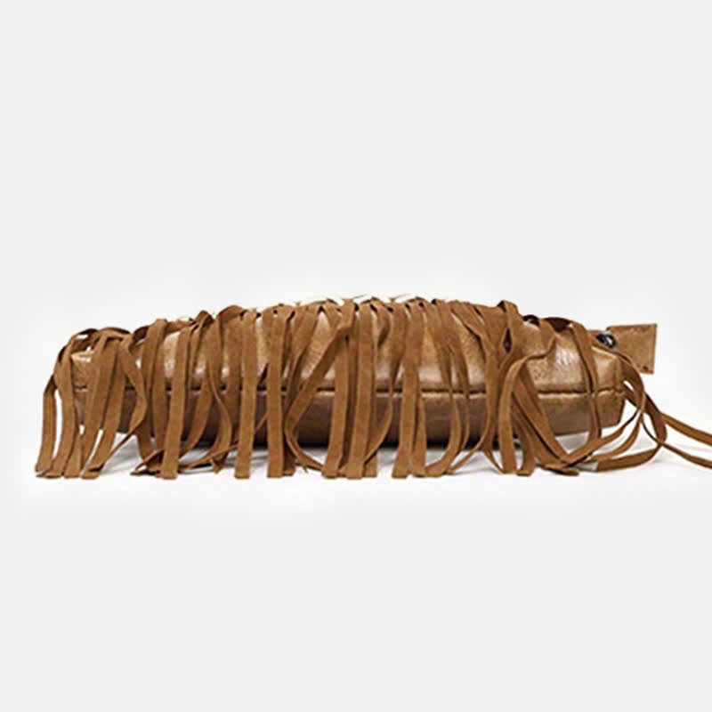 Women's Western Pattern Blue Aztec Fringe Crossbody Bag - image 7
