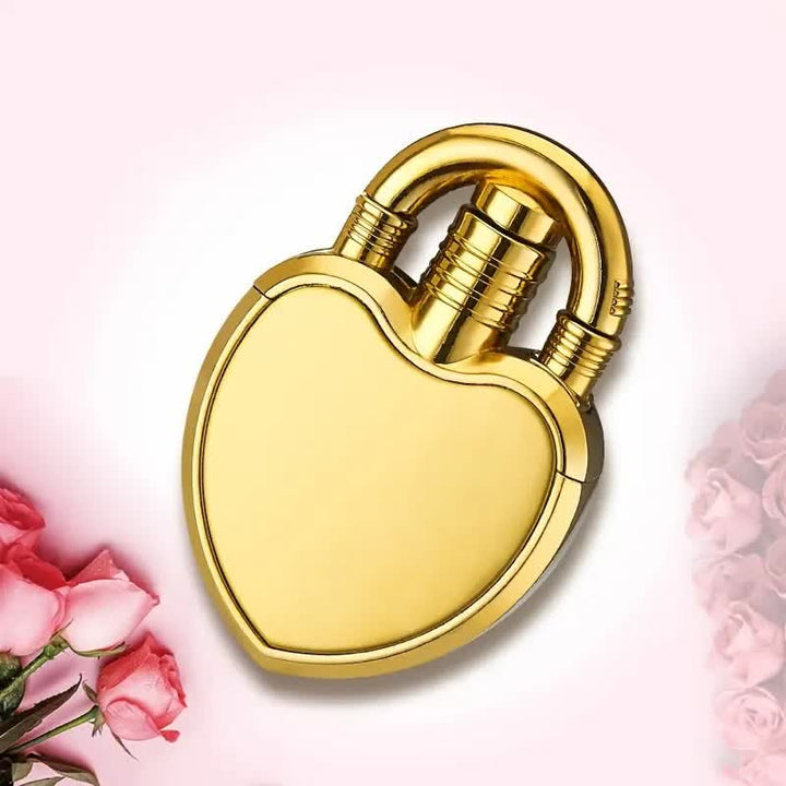 Heart & Lock Shape Jet Single Flame Refillable Butane Lighter