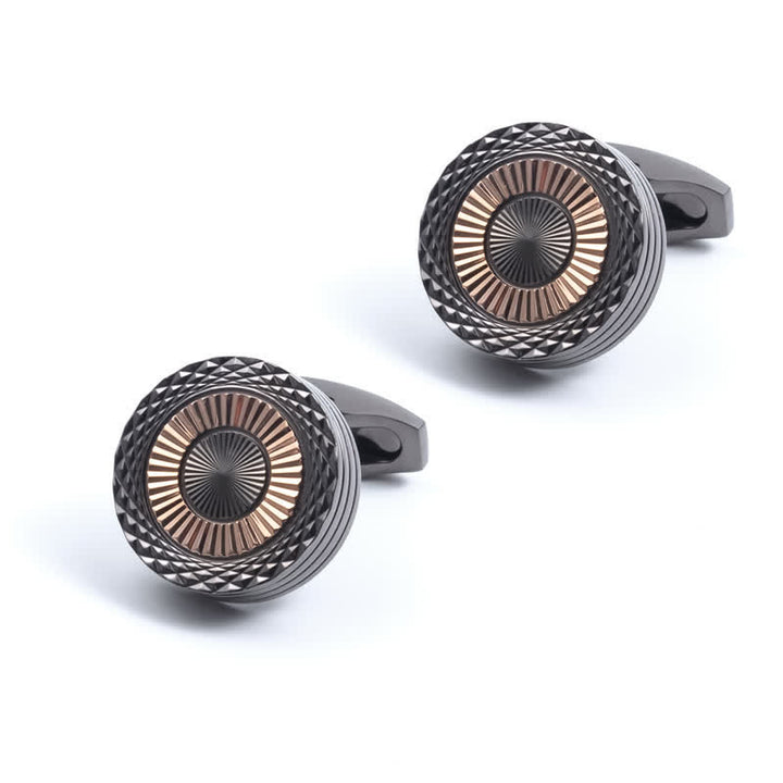 Men's 1 Pair Round Tire Pattern Cufflinks