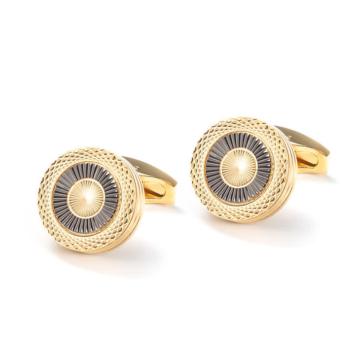 Men's 1 Pair Round Tire Pattern Cufflinks