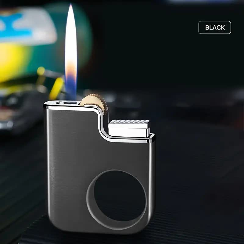 Creative Ring-Shaped Handle Refillable Butane Lighter