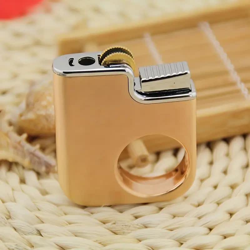 Creative Ring-Shaped Handle Refillable Butane Lighter