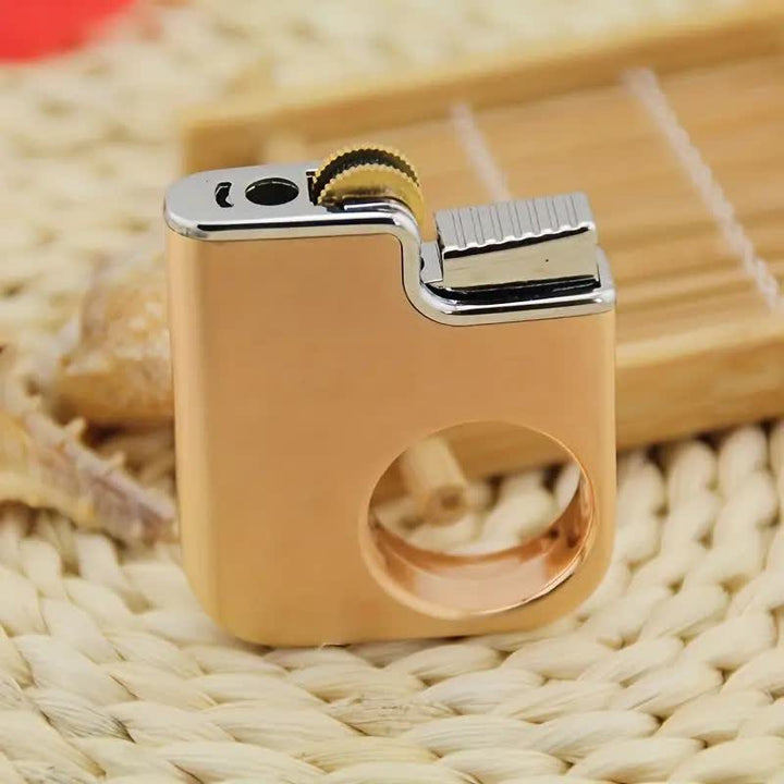 Creative Ring-Shaped Handle Refillable Butane Lighter