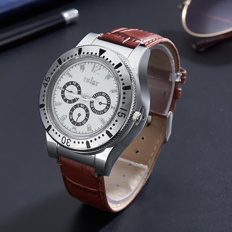 2 In 1 Functional Rechargeable Electric Watch Lighter - Silver - image 10