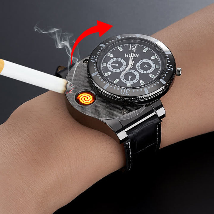 2 In 1 Functional Rechargeable Electric Watch Lighter