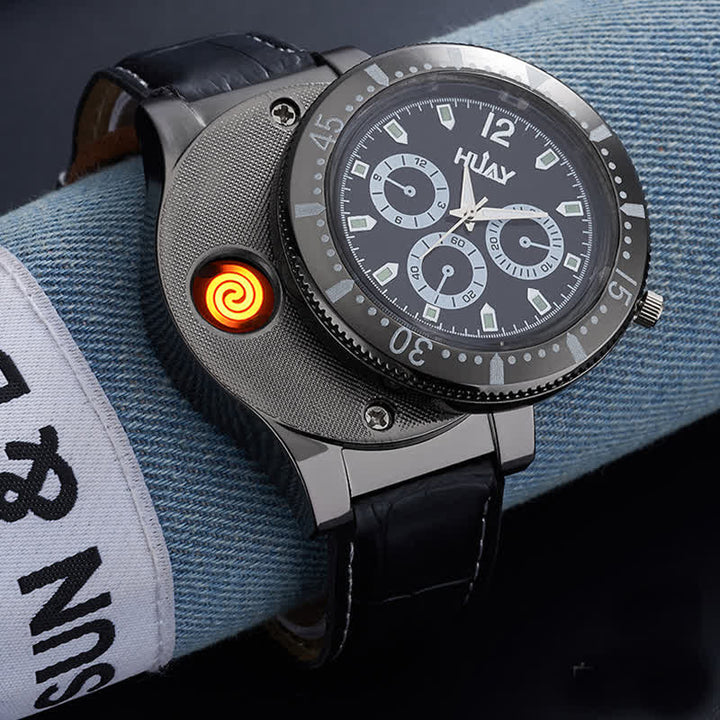 2 In 1 Functional Rechargeable Electric Watch Lighter