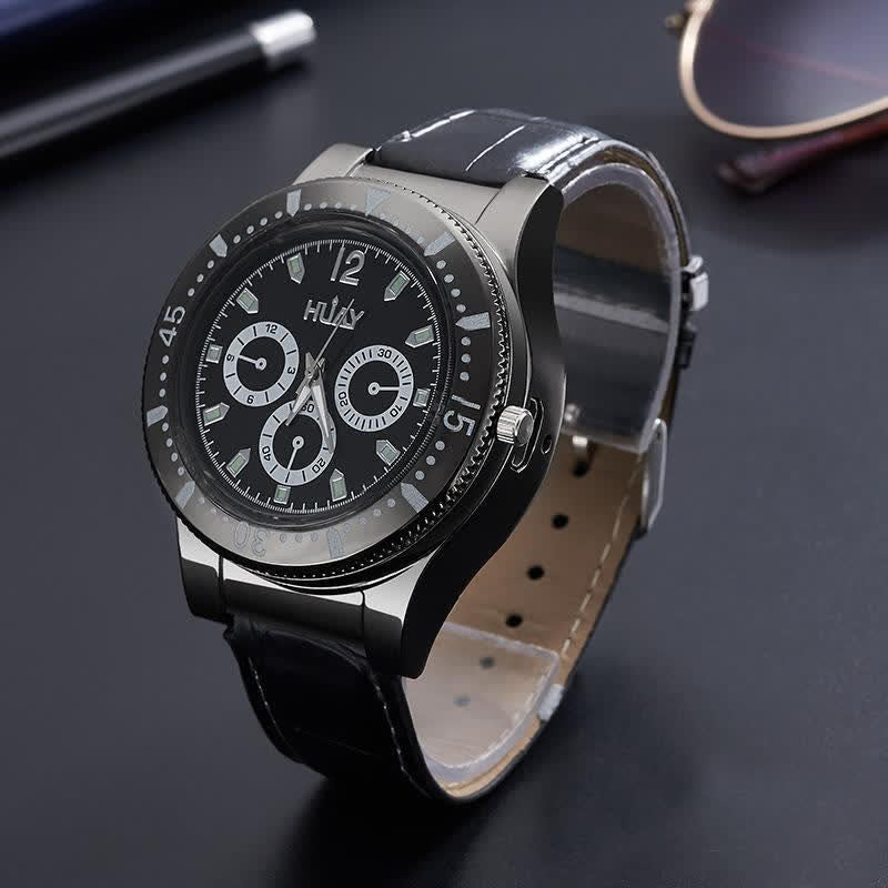 2 In 1 Functional Rechargeable Electric Watch Lighter - Black - image 2