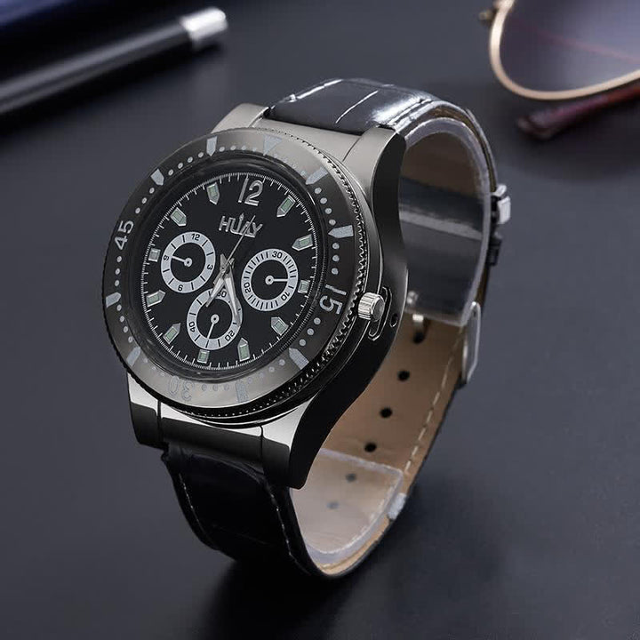 2 In 1 Functional Rechargeable Electric Watch Lighter - Black - image 2