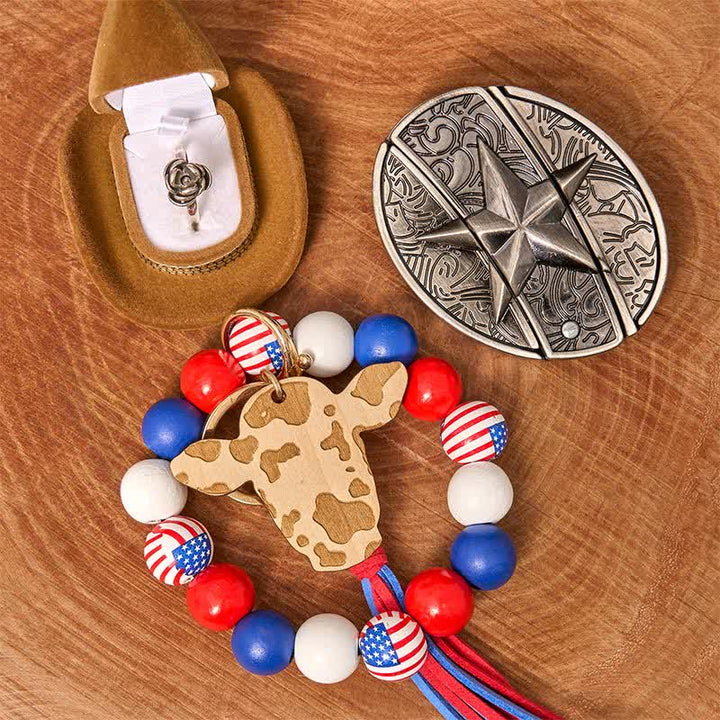 Star DIY Hidden Knife Belt Buckle Necklace American Flag Bracelet Bundle Set
