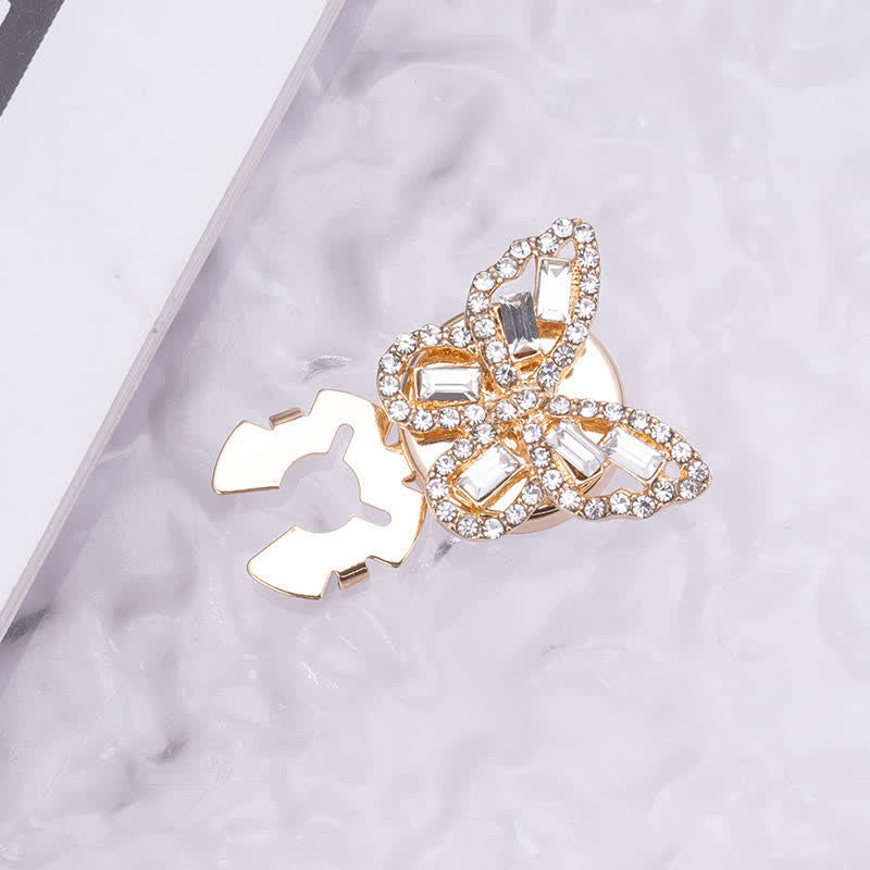 1 Pair Butterfly Style Snap-On Shirt Button Covers