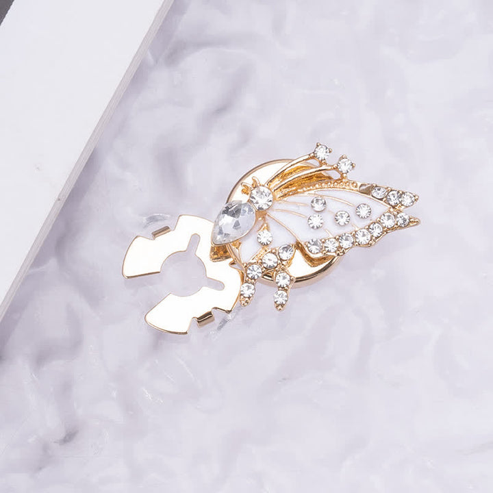 1 Pair Butterfly Style Snap-On Shirt Button Covers