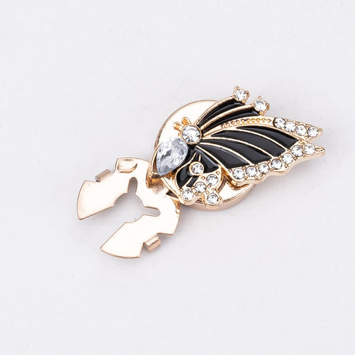 1 Pair Butterfly Style Snap-On Shirt Button Covers - Style #7 - image 7