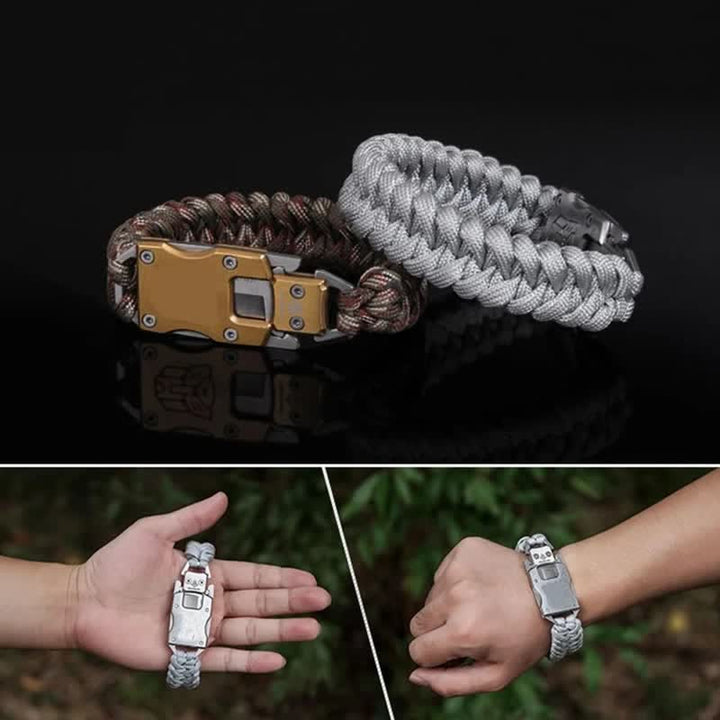 Outdoor Tactical Emergency Survival Hidden Knife Bracelet - image 1