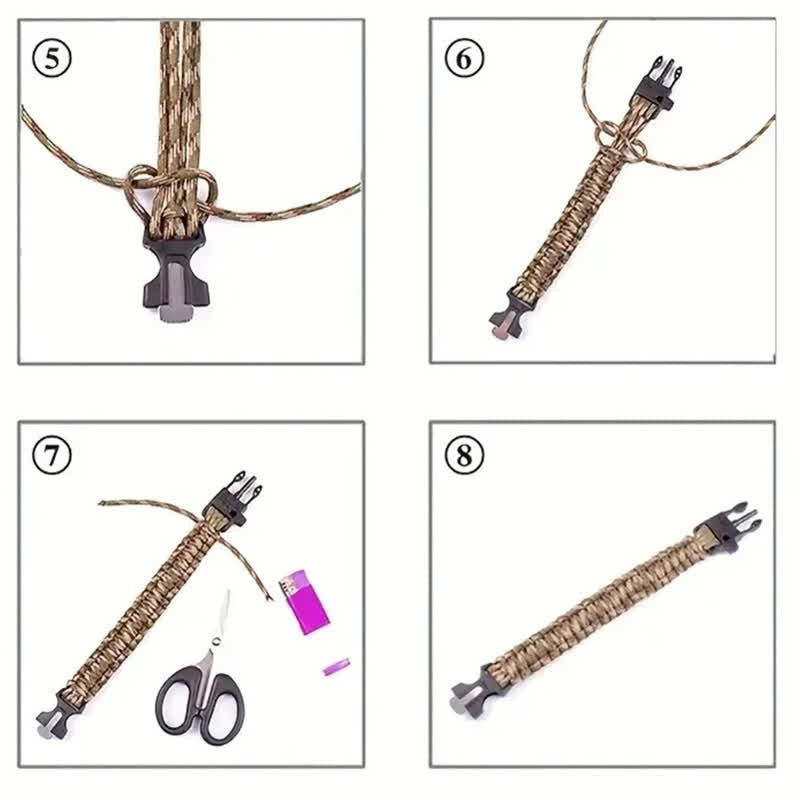 Outdoor Tactical Emergency Survival Hidden Knife Bracelet - image 7