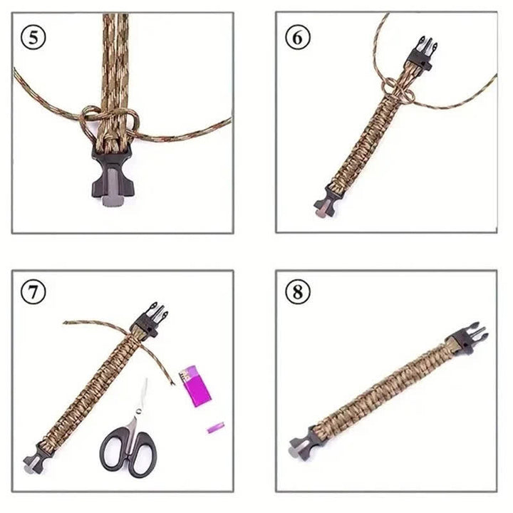 Outdoor Tactical Emergency Survival Hidden Knife Bracelet - image 7