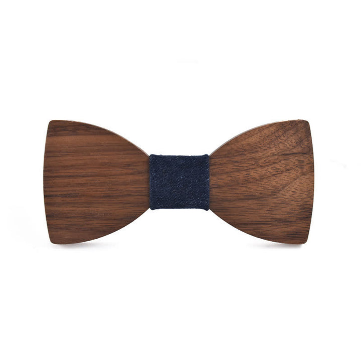 Custom Name Men's Engraved Wedding Wooden Bow Tie - Black Walnut - Style #2 - image 6