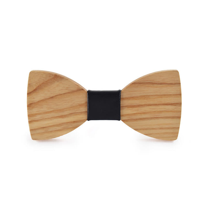 Custom Name Men's Engraved Wedding Wooden Bow Tie - White Ash Wood - Style #1 - image 18