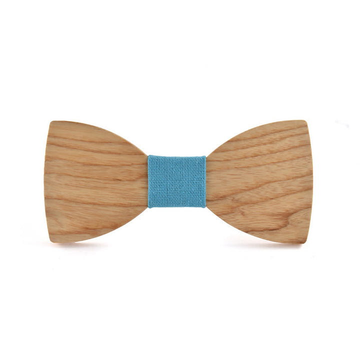 Custom Name Men's Engraved Wedding Wooden Bow Tie - White Ash Wood - Style #5 - image 22
