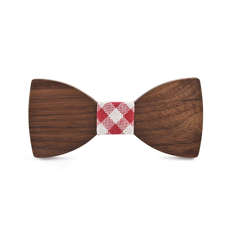 Custom Name Men's Engraved Wedding Wooden Bow Tie - Black Walnut - Style #6 - image 11