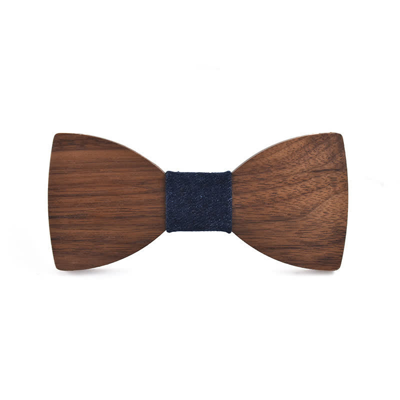 Custom Name Men's Engraved Wedding Wooden Bow Tie - Black Walnut - Style #2 - image 6