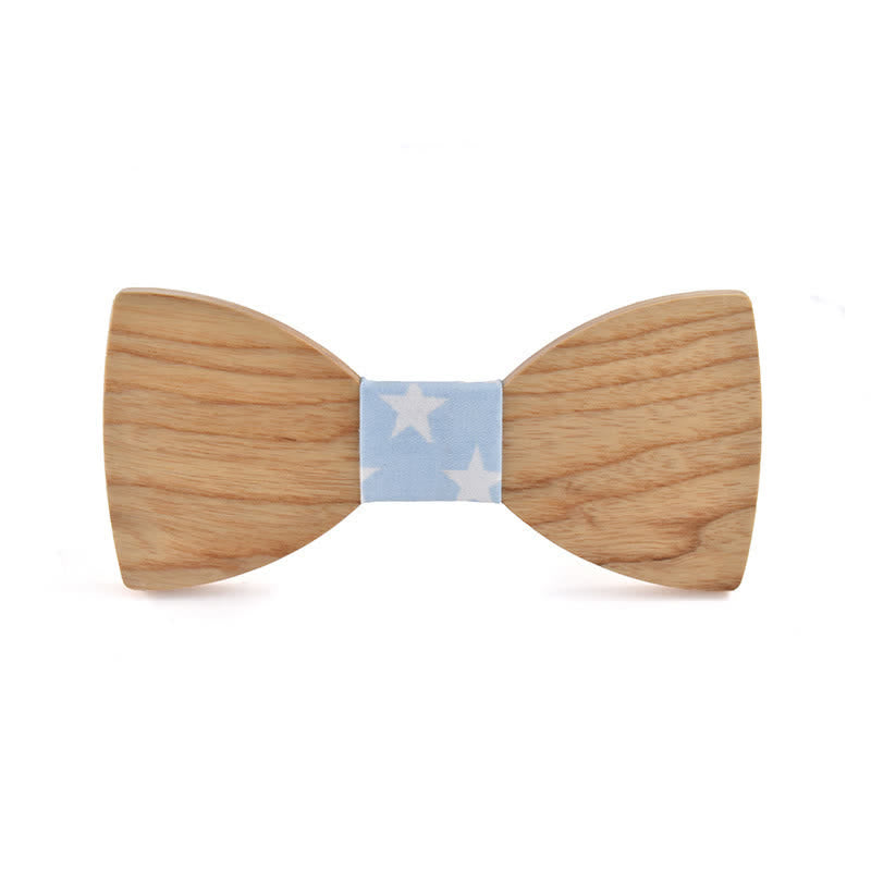 Custom Name Men's Engraved Wedding Wooden Bow Tie - White Ash Wood - Style #7 - image 24