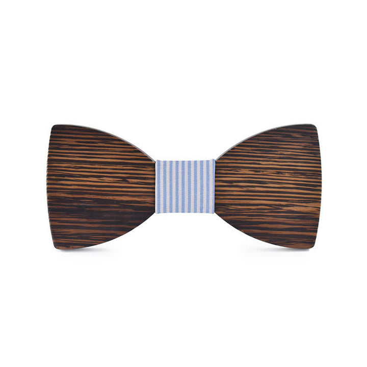 Custom Name Men's Engraved Wedding Wooden Bow Tie - Wenge - Style #6 - image 17