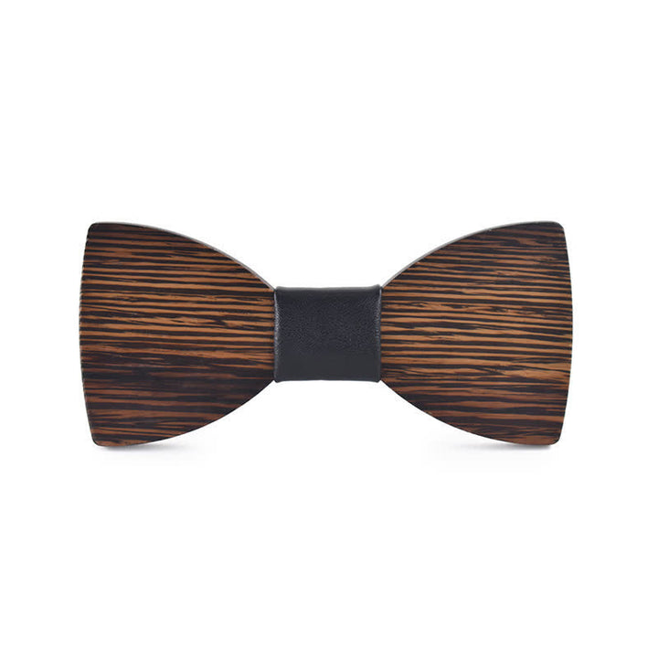 Custom Name Men's Engraved Wedding Wooden Bow Tie - Wenge - Style #1 - image 12