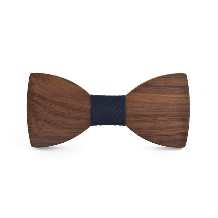 Custom Name Men's Engraved Wedding Wooden Bow Tie - Black Walnut - Style #5 - image 9