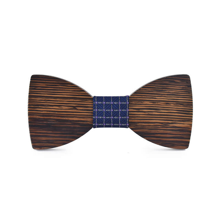 Custom Name Men's Engraved Wedding Wooden Bow Tie - Wenge - Style #3 - image 14