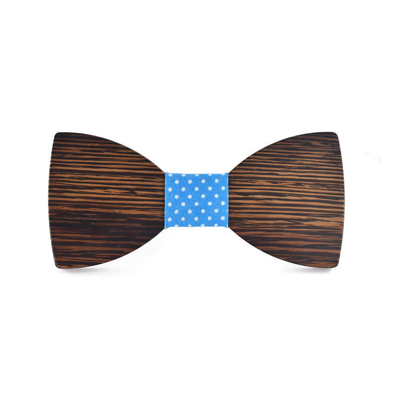 Custom Name Men's Engraved Wedding Wooden Bow Tie - Wenge - Style #4 - image 15
