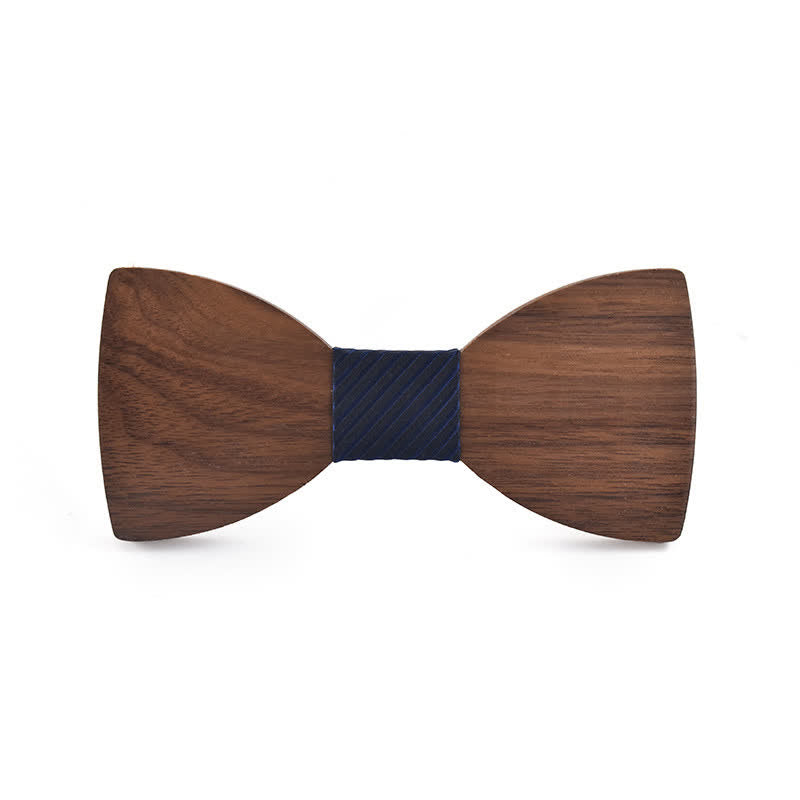 Custom Name Men's Engraved Wedding Wooden Bow Tie - Black Walnut - Style #5 - image 9