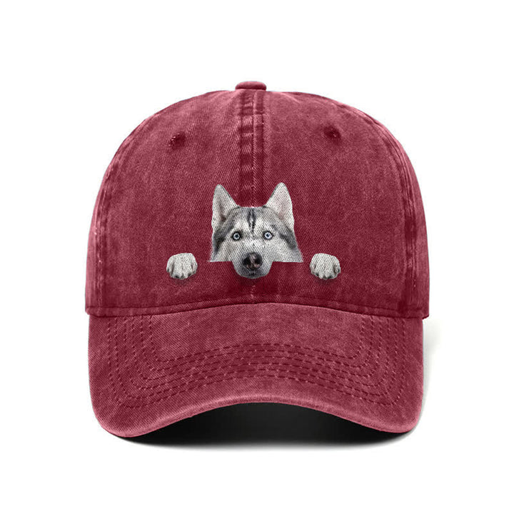 Husky Dog Lover Adjustable Baseball Cap