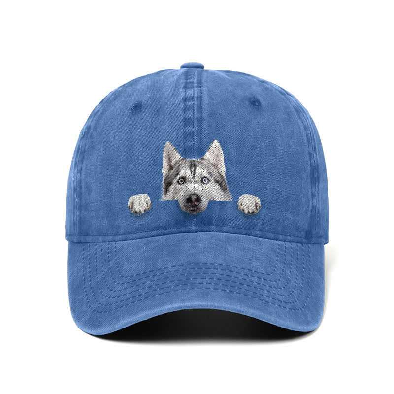 Husky Dog Lover Adjustable Baseball Cap