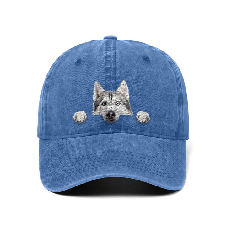 Husky Dog Lover Adjustable Baseball Cap