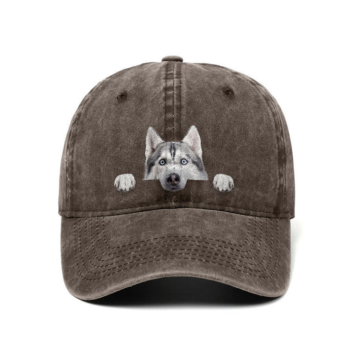 Husky Dog Lover Adjustable Baseball Cap