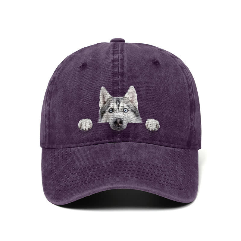 Husky Dog Lover Adjustable Baseball Cap
