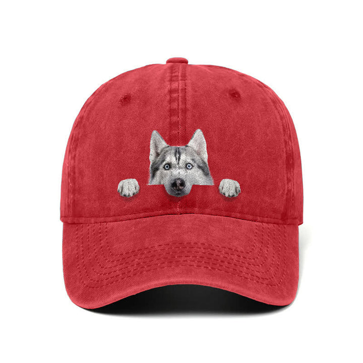 Husky Dog Lover Adjustable Baseball Cap