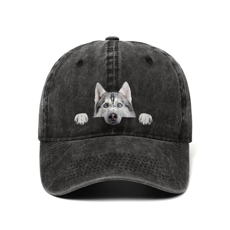 Husky Dog Lover Adjustable Baseball Cap