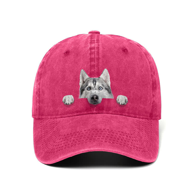Husky Dog Lover Adjustable Baseball Cap