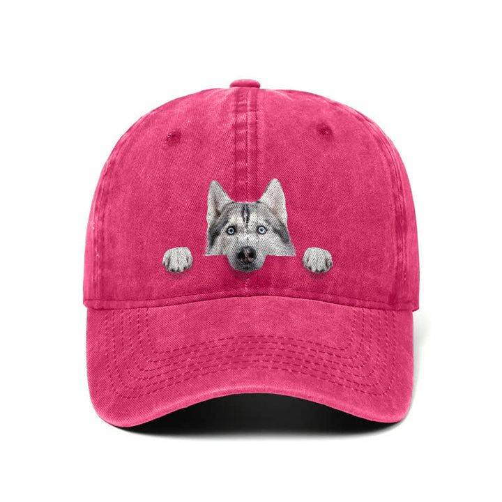 Husky Dog Lover Adjustable Baseball Cap