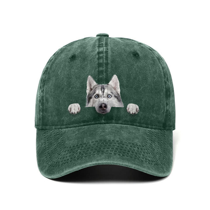 Husky Dog Lover Adjustable Baseball Cap