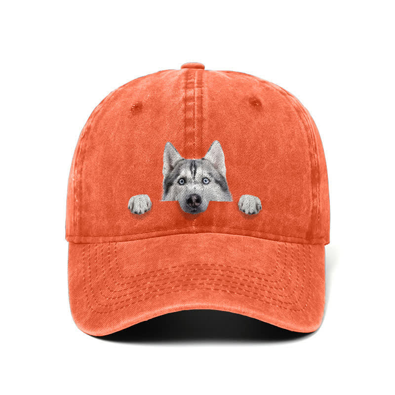 Husky Dog Lover Adjustable Baseball Cap