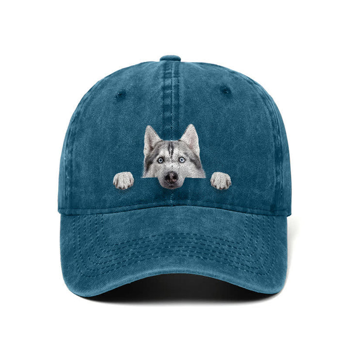 Husky Dog Lover Adjustable Baseball Cap