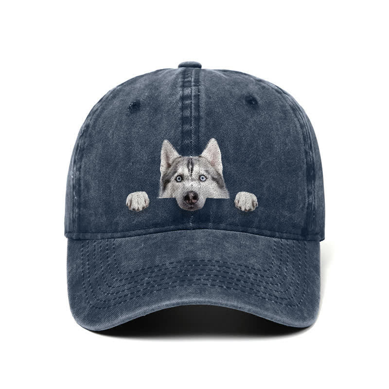 Husky Dog Lover Adjustable Baseball Cap