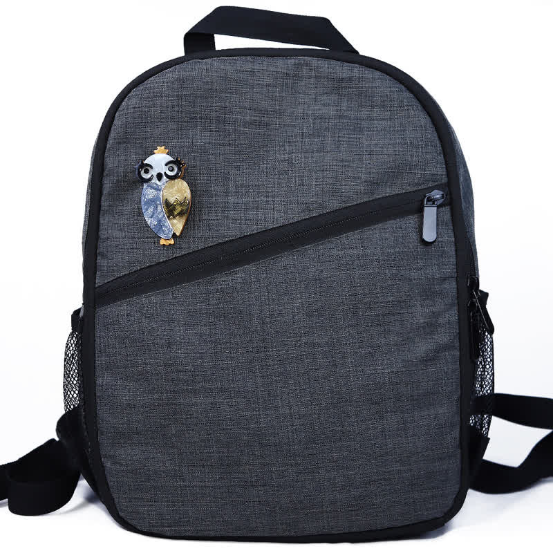 Cute Blue Owl Bird Handmade Acrylic Brooch - image 4