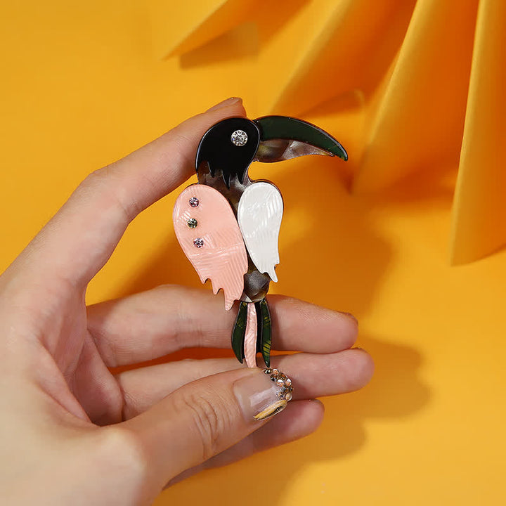 Cartoon Woodpecker Bird Handmade Acrylic Brooch - image 3